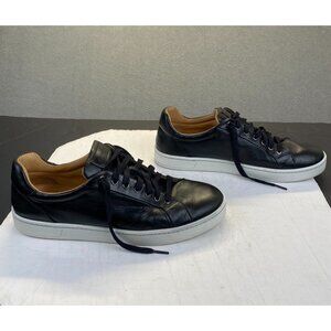 Magnanni Costa Low Sneakers Black Leather Men's Shoes Size 12 M Preowned